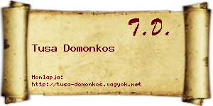 Tusa Domonkos névjegykártya